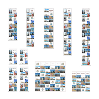 Fotovorhang für 24 Fotos 10 x 15 Bilderrahmen Kartenhalter Fotowand Kartenhalter 