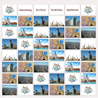 10 x 15 Fotovorhang fr 48 Fotos Querformat