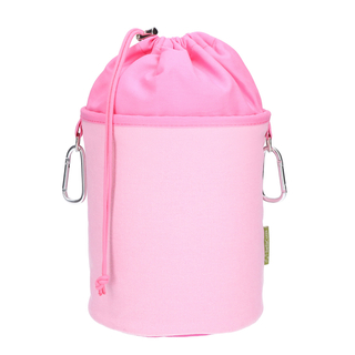 W�scheklammerbeutel Canvas mit 2 Karabinerhaken - Rosa-Pink