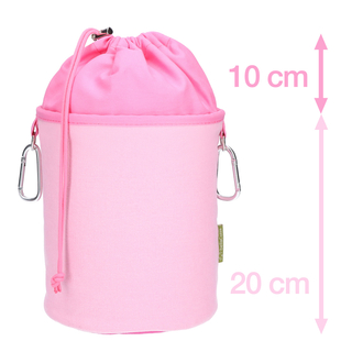 W�scheklammerbeutel Canvas mit 2 Karabinerhaken - Rosa-Pink