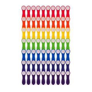Regenbogen mit Softgrip, Druckfedern aus Edelstahl, 70 Stk.