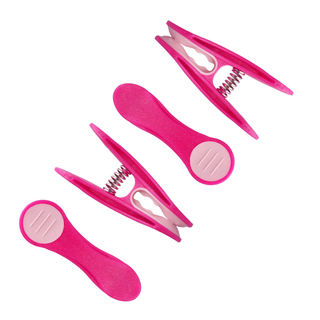 48 Design Glitter W�scheklammern f�r empfindliche W�sche mit Softgrip Pink