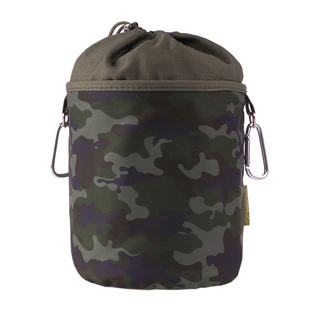 Wscheklammerbeutel aus Baumwolle mit zwei Karabinerhaken - Design Camouflage