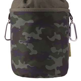 Wscheklammerbeutel aus Baumwolle mit zwei Karabinerhaken - Design Camouflage