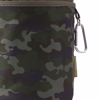 Wscheklammerbeutel aus Baumwolle mit zwei Karabinerhaken - Design Camouflage
