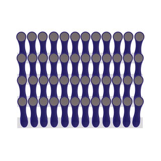 48 Wscheklammern mit Edelstahlfedern und Softgrip Indigo-Grau