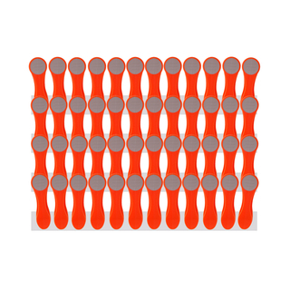48 Wscheklammern mit Edelstahlfedern und Softgrip Orange-Grau
