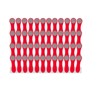 48 W�scheklammern mit Edelstahlfedern und Softgrip Rot-Grau