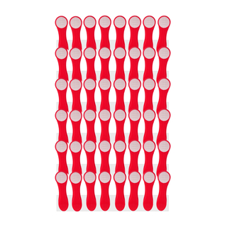 48 W�scheklammern mit Edelstahlfedern Rot-Wei�