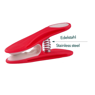 48 W�scheklammern mit Edelstahlfedern Rot-Wei�