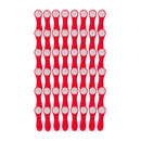 48 W�scheklammern mit Edelstahlfedern Rot-Wei�