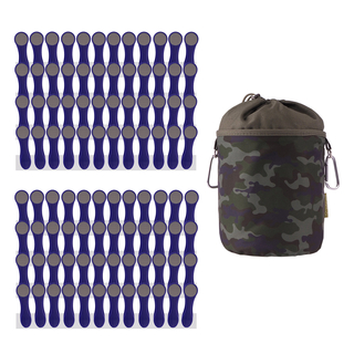 96 W�scheklammern Indigo Grau Edelstahl und 1 bellaCott W�scheklammerbeutel Camouflage