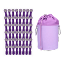 48 W�scheklammern Flieder Grau Edelstahl und 1 Canvas...