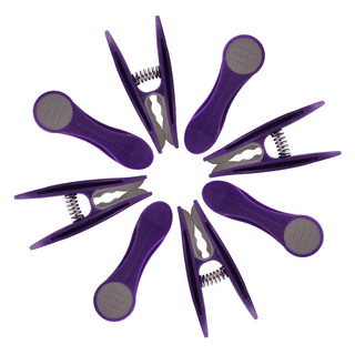 96 W�scheklammern Flieder Grau Edelstahl und 1 Canvas W�scheklammerbeutel Flieder Grau