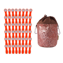 48 Wscheklammern Orange Grau Edelstahl und 1 bellaCott...