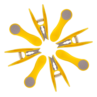 96 W�scheklammern Gelb Grau Edelstahl und 1 bellaCott W�scheklammerbeutel Schildkr�te