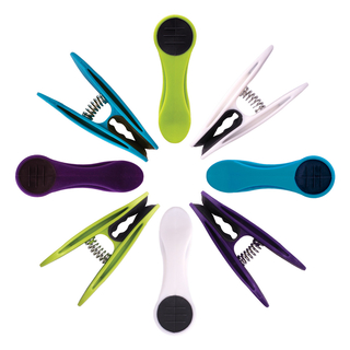 48 W�scheklammern mit Softgrip Blau Gr�n Wei� Lila Anthrazit und 1 Canvas W�scheklammerbeutel Grau Blau