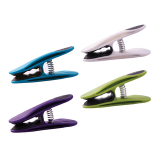 48 W�scheklammern mit Softgrip Blau Gr�n Wei� Lila Anthrazit und 1 Canvas W�scheklammerbeutel Grau Blau