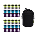 96 W�scheklammern mit Softgrip Blau Gr�n Wei� Lila...