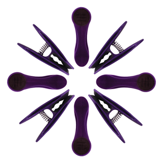 96 W�scheklammern mit Softgrip Lila Anthrazit und 1 Canvas W�scheklammerbeutel Flieder