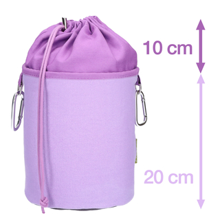 96 W�scheklammern mit Softgrip Lila Anthrazit und 1 Canvas W�scheklammerbeutel Flieder