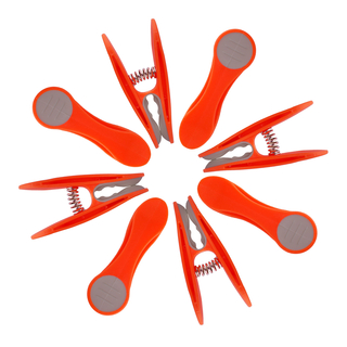 48 Wscheklammern Orange Grau Edelstahl und 1 bellaCott Wscheklammerbeutel Blumen Smileys