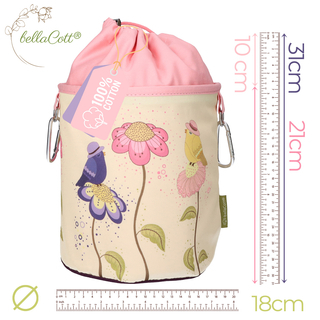 96 Wscheklammern mit Softgrip Blau Grn Wei Lila Anthrazit und 1 bellaCott Wscheklammerbeutel Vgel auf Blumen