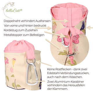 96 Wscheklammern mit Softgrip Blau Grn Wei Lila Anthrazit und 1 bellaCott Wscheklammerbeutel Vgel auf Blumen