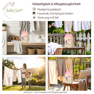 96 Wscheklammern mit Softgrip Blau Grn Wei Lila Anthrazit und 1 bellaCott Wscheklammerbeutel Vgel auf Blumen