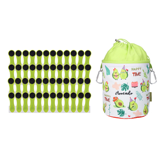 48 Wscheklammern mit Softgrip Grn Anthrazit und 1 bellaCott Wscheklammerbeutel Avocado