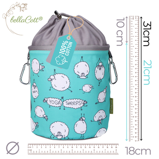 96 Wscheklammern mit Softgrip Silber Anthrazit und 1 bellaCott Wscheklammerbeutel Yogaschafe