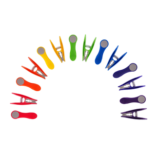 70 Wscheklammern Regenbogen Grau Edelstahl und 1 bellaCott Wscheklammerbeutel Blumen Smileys